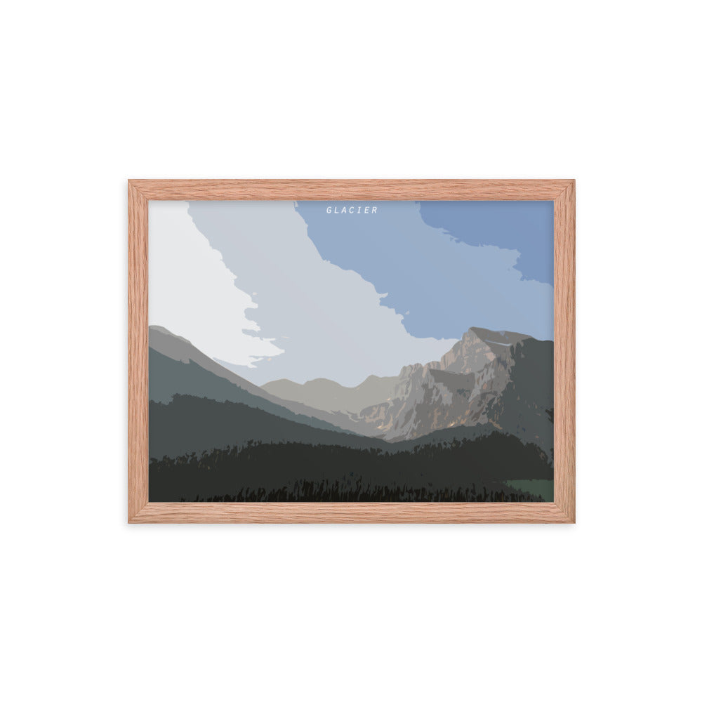 Glacier Valley - Wood Framed Print