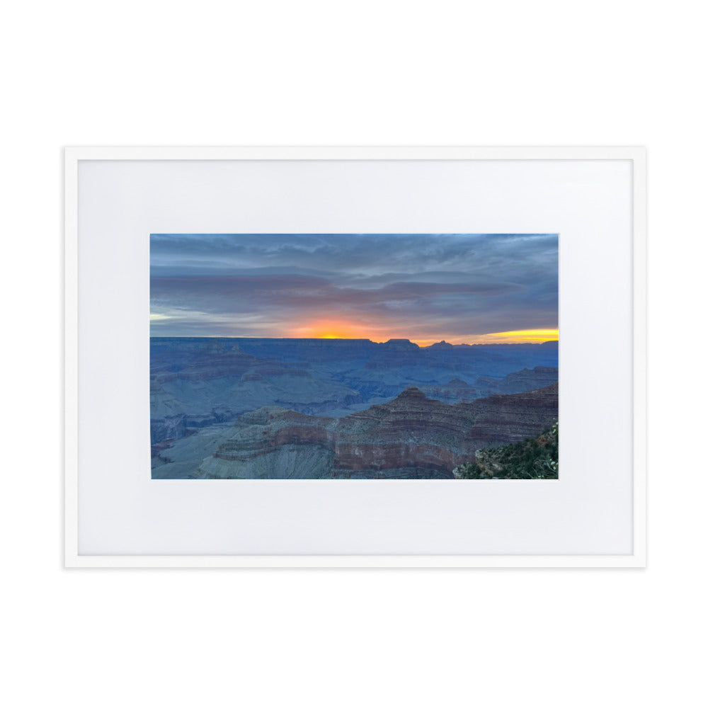 Grand Canyon Dusk Photograph Print in Mat and Frame