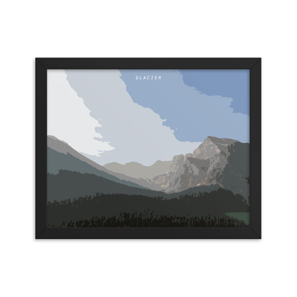 Glacier Valley - Wood Framed Print