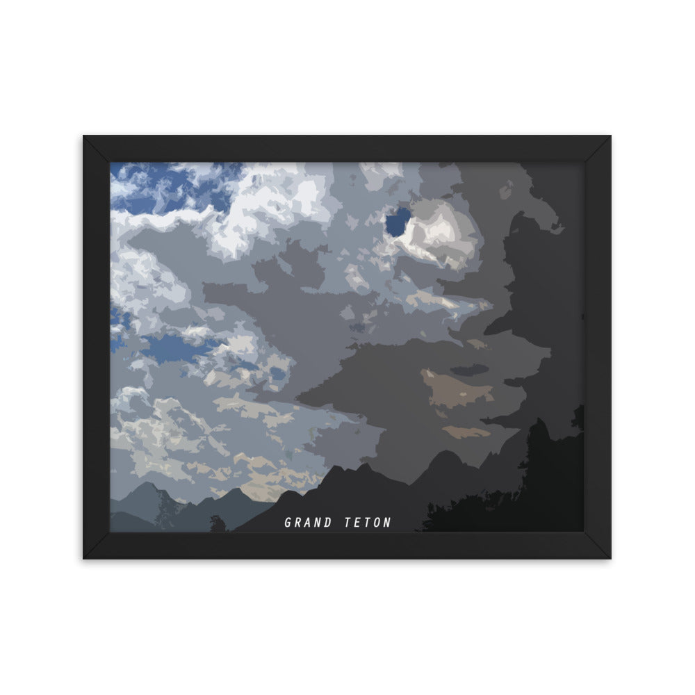 Grand Teton Sky - Wood Framed Print