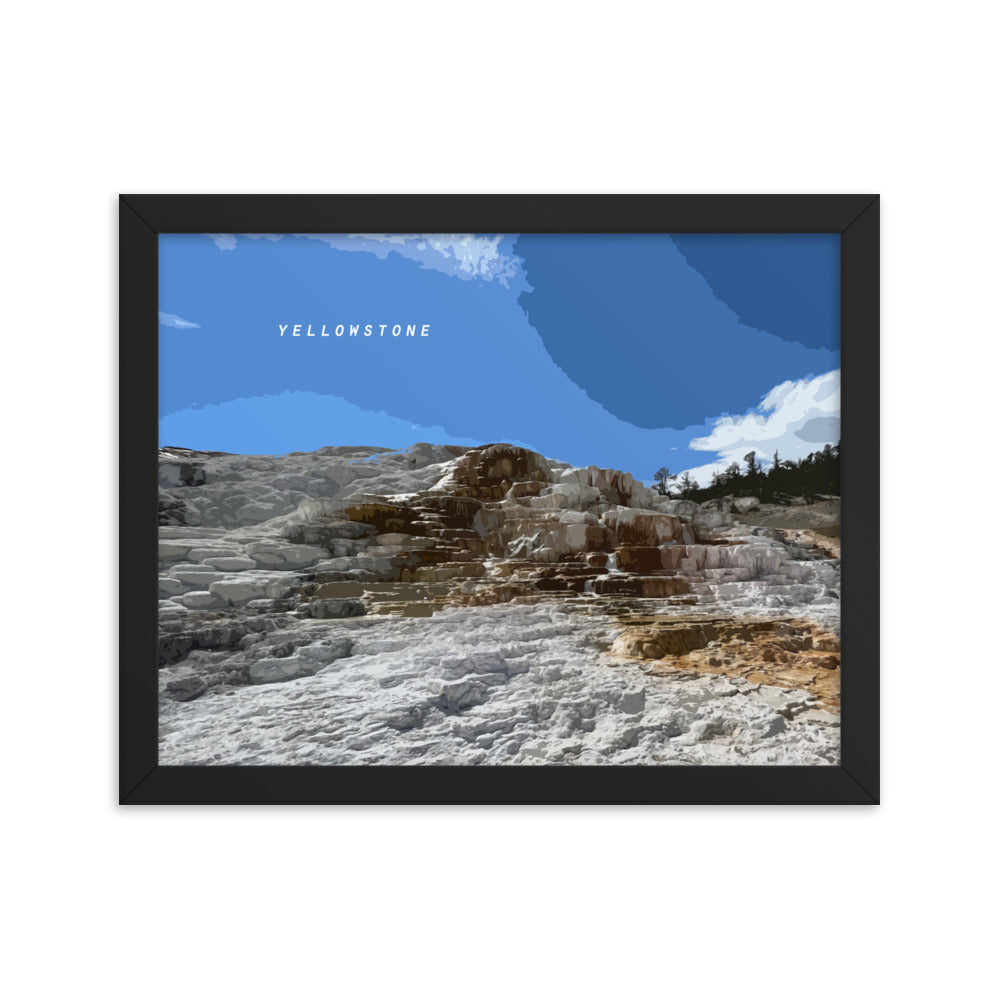 Yellowstone Mammoth Hot Springs - Wood Framed Print