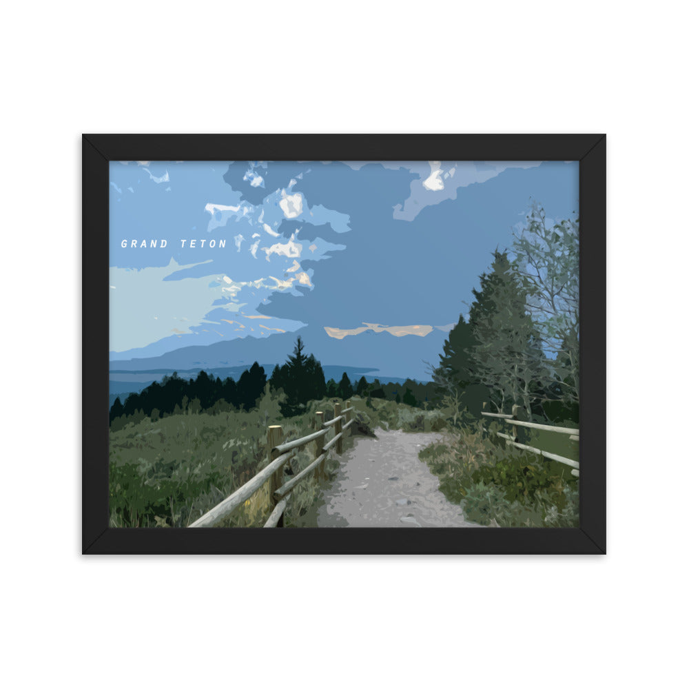 Grand Teton from Signal Mountain - Wood Framed Print