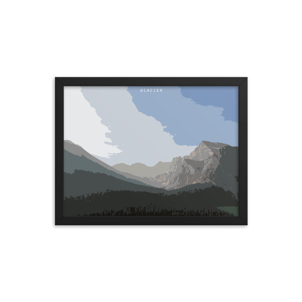 Glacier Valley - Wood Framed Print