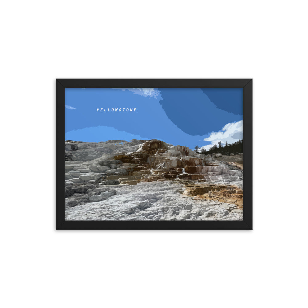 Yellowstone Mammoth Hot Springs - Wood Framed Print