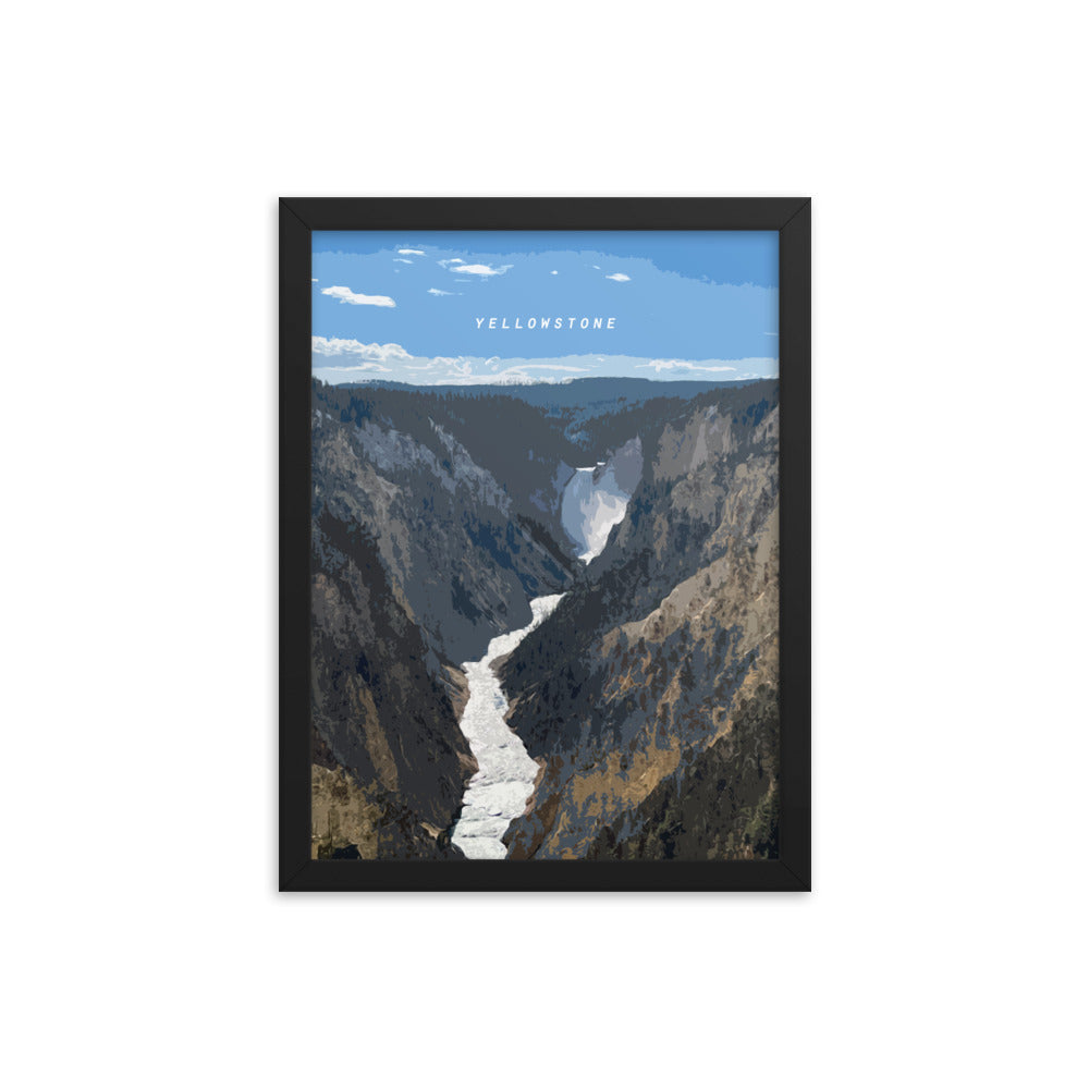 Yellowstone River Lower Falls - Wood Framed Print