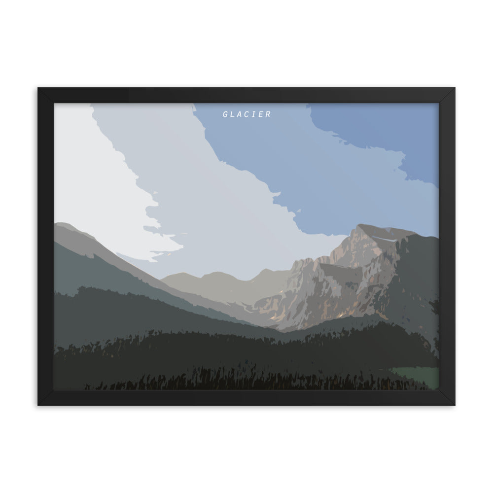 Glacier Valley - Wood Framed Print