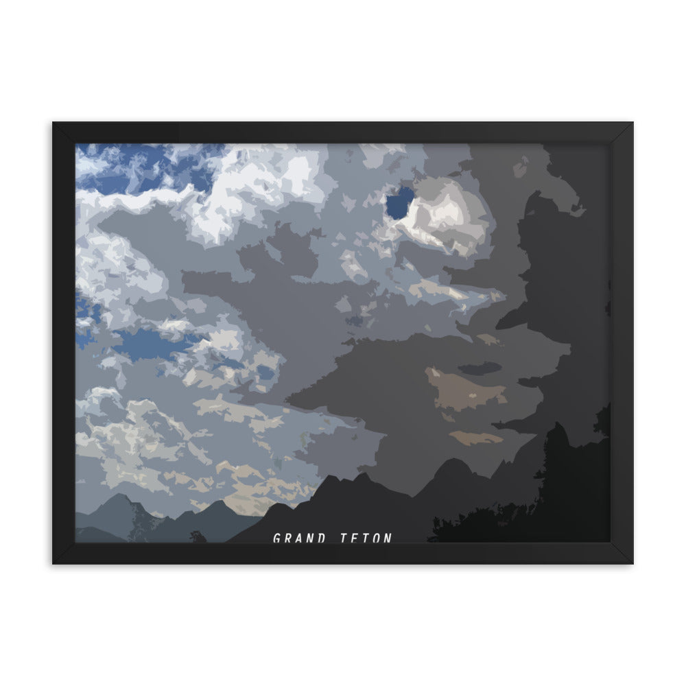 Grand Teton Sky - Wood Framed Print