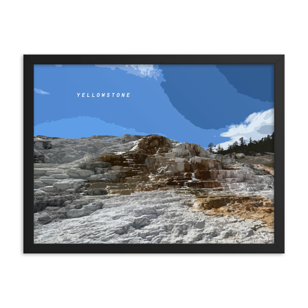 Yellowstone Mammoth Hot Springs - Wood Framed Print