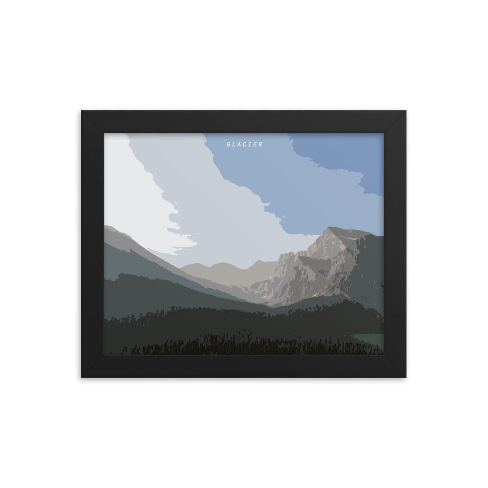 Glacier Valley - Wood Framed Print