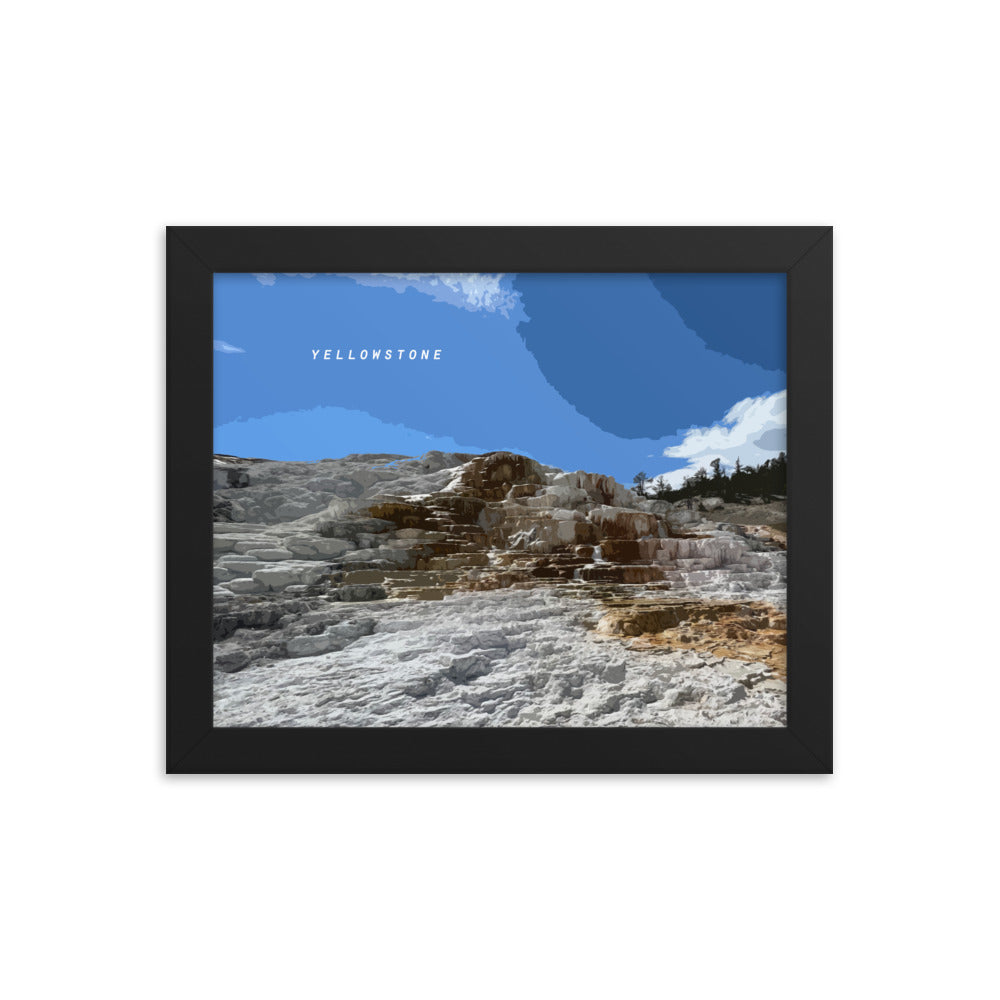 Yellowstone Mammoth Hot Springs - Wood Framed Print