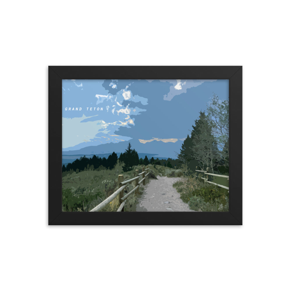 Grand Teton from Signal Mountain - Wood Framed Print