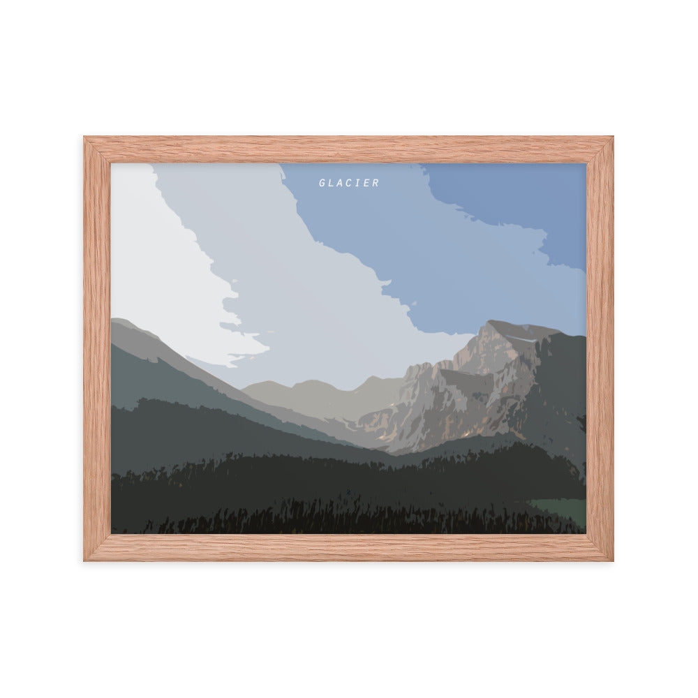 Glacier Valley - Wood Framed Print