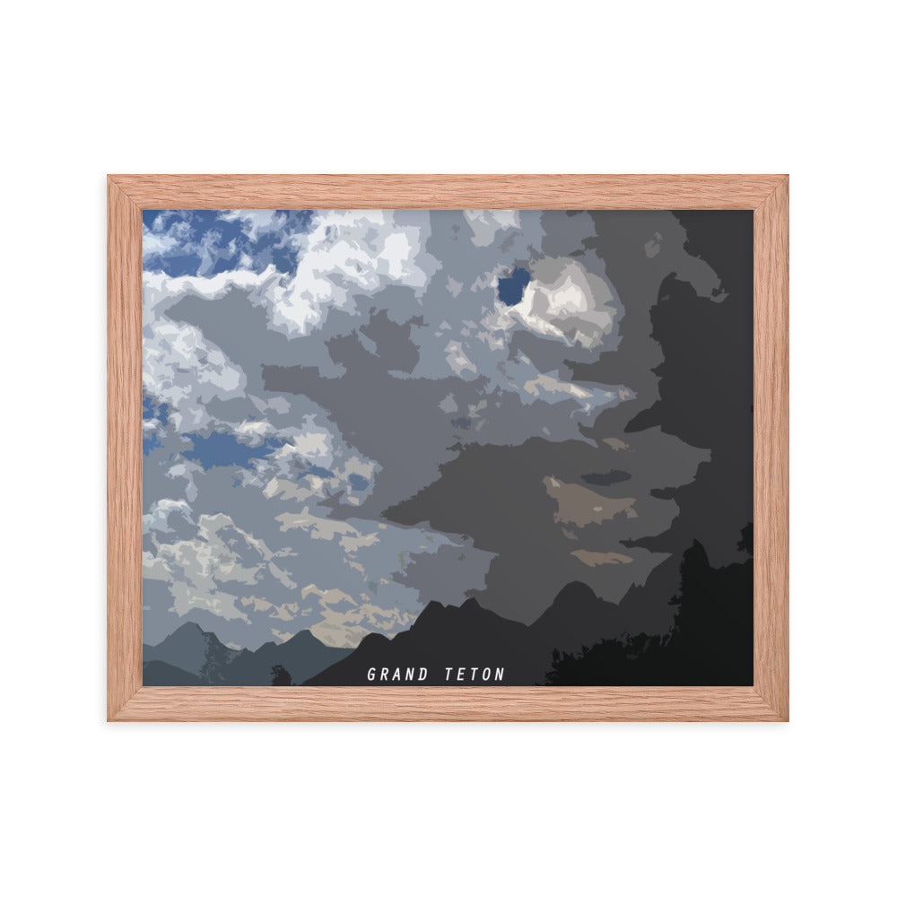 Grand Teton Sky - Wood Framed Print