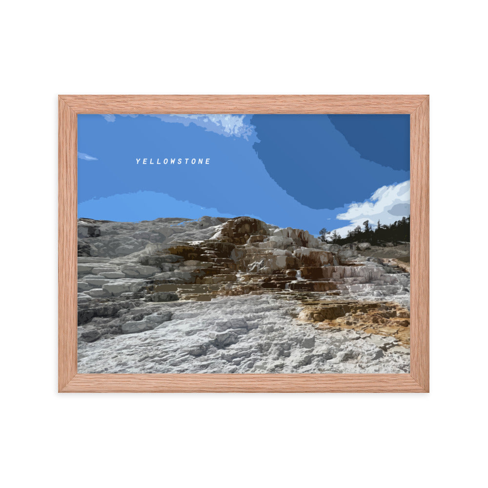 Yellowstone Mammoth Hot Springs - Wood Framed Print