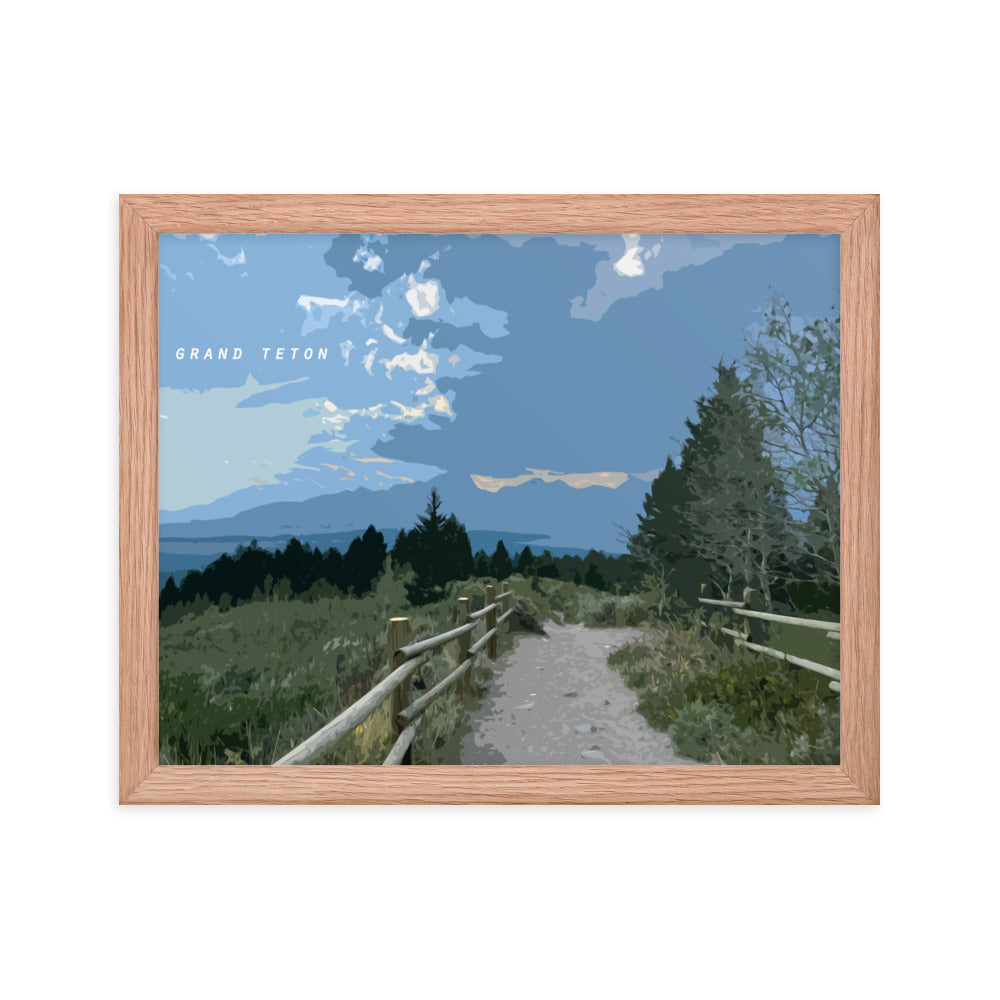 Grand Teton from Signal Mountain - Wood Framed Print