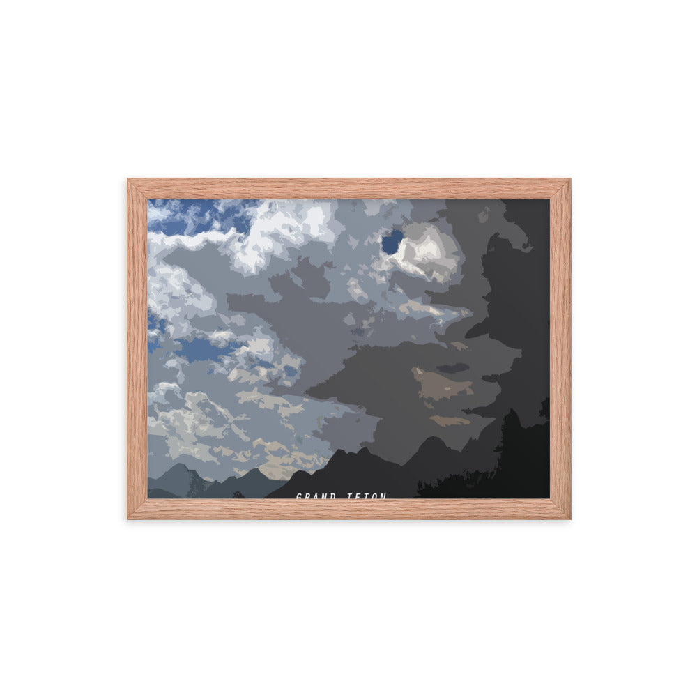 Grand Teton Sky - Wood Framed Print