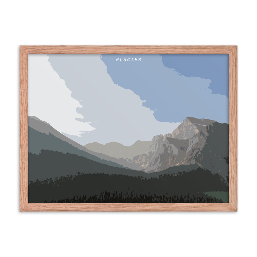 Glacier Valley - Wood Framed Print