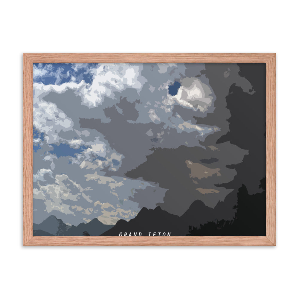 Grand Teton Sky - Wood Framed Print