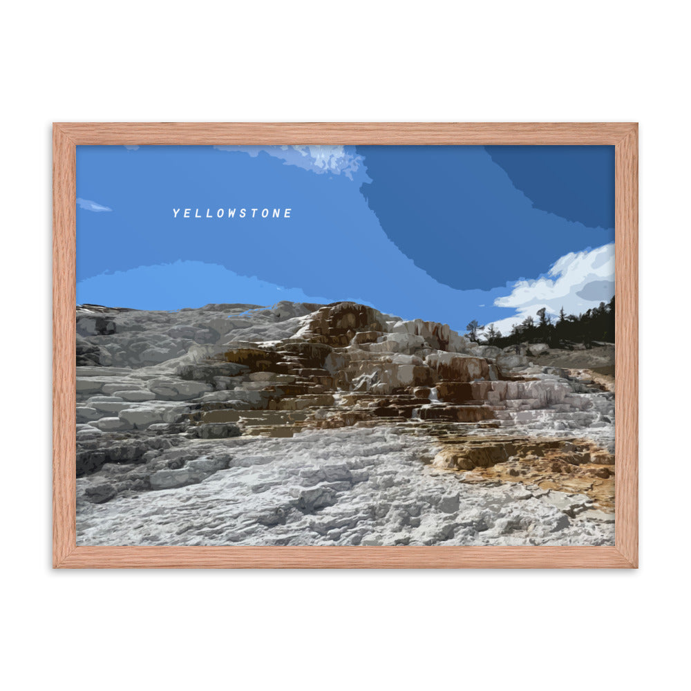 Yellowstone Mammoth Hot Springs - Wood Framed Print