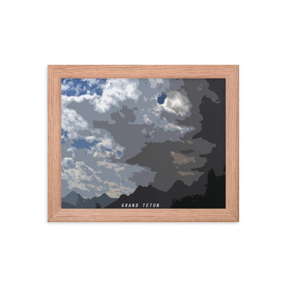 Grand Teton Sky - Wood Framed Print