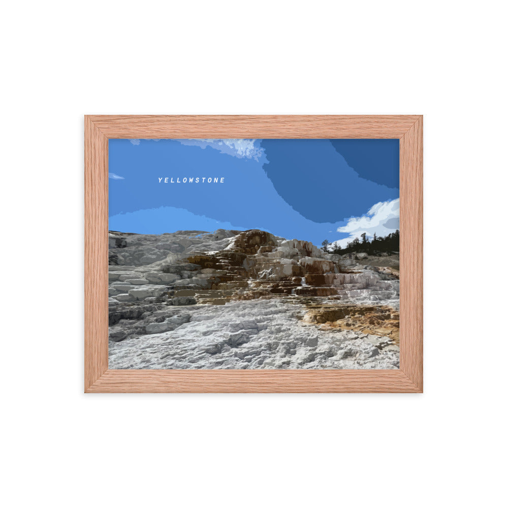 Yellowstone Mammoth Hot Springs - Wood Framed Print