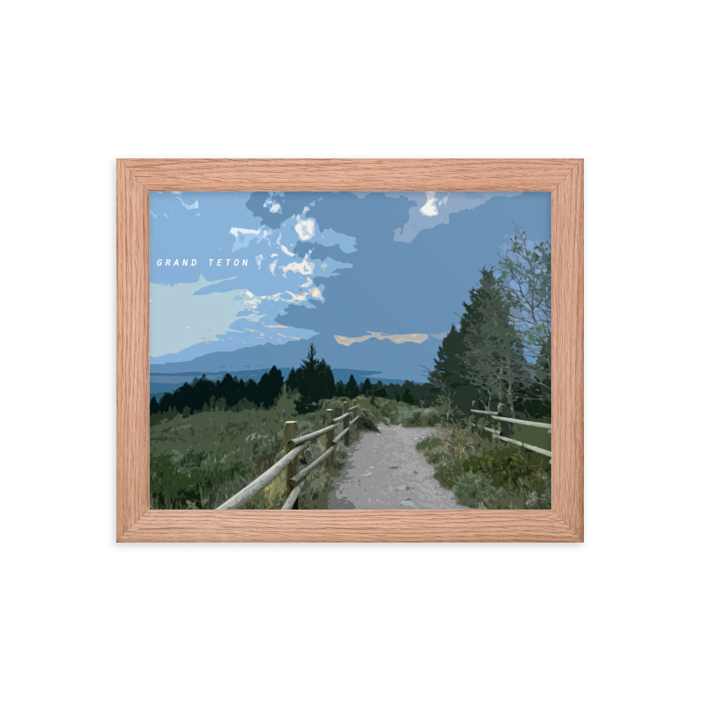 Grand Teton from Signal Mountain - Wood Framed Print