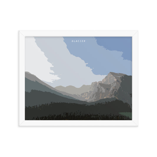 Glacier Valley - Wood Framed Print