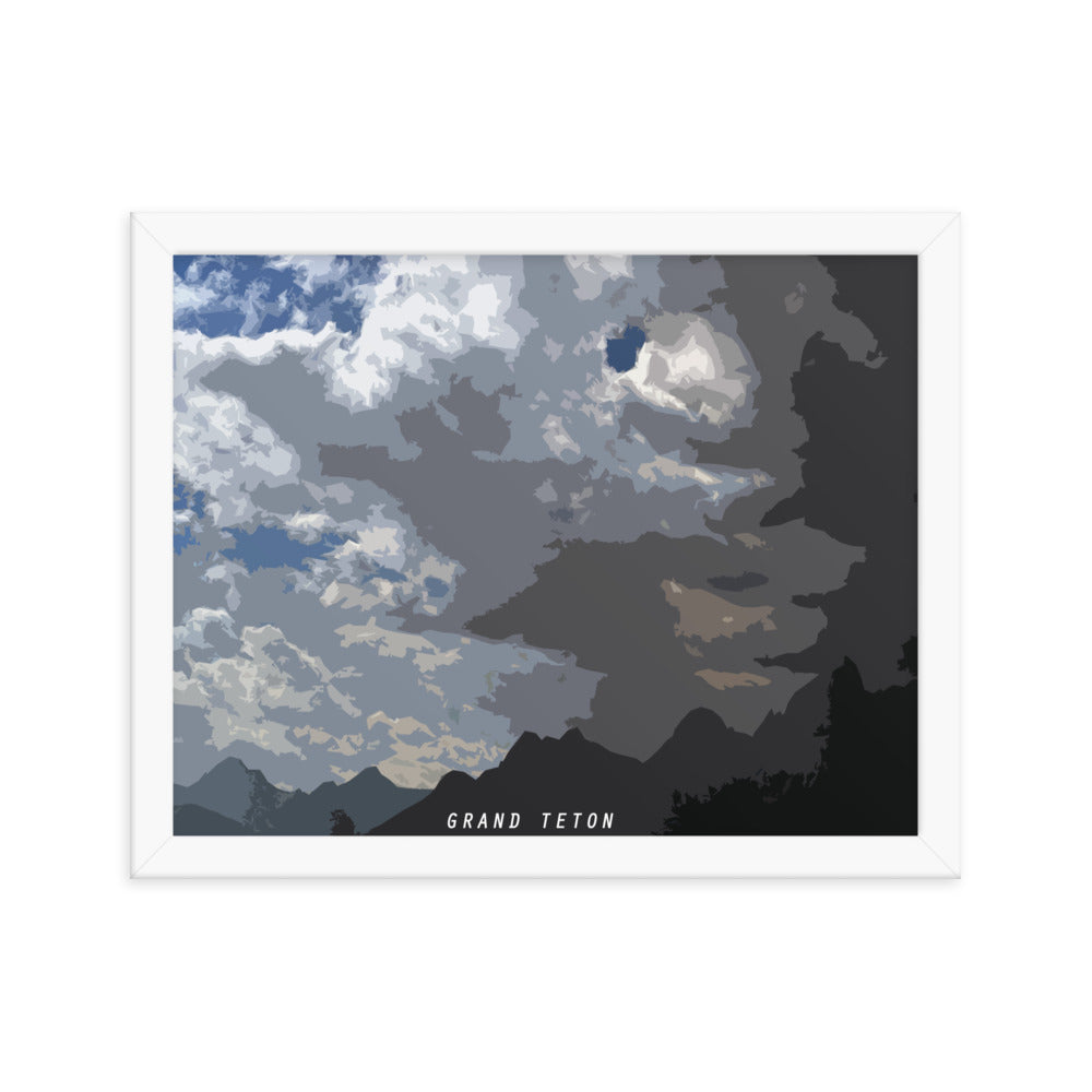 Grand Teton Sky - Wood Framed Print