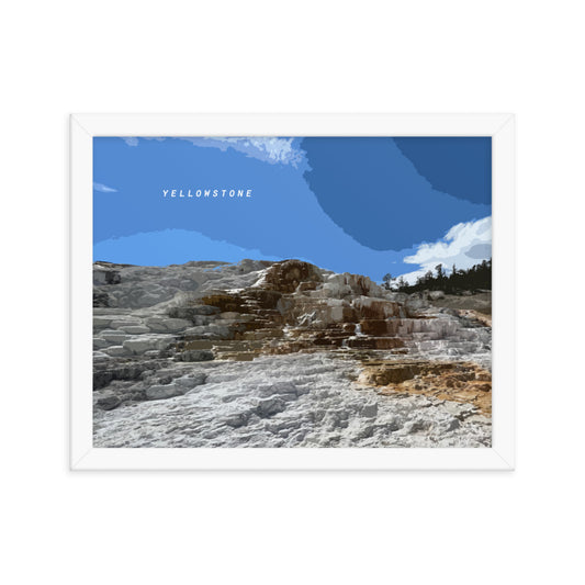 Yellowstone Mammoth Hot Springs - Wood Framed Print