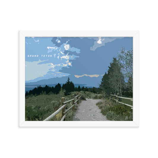 Grand Teton from Signal Mountain - Wood Framed Print