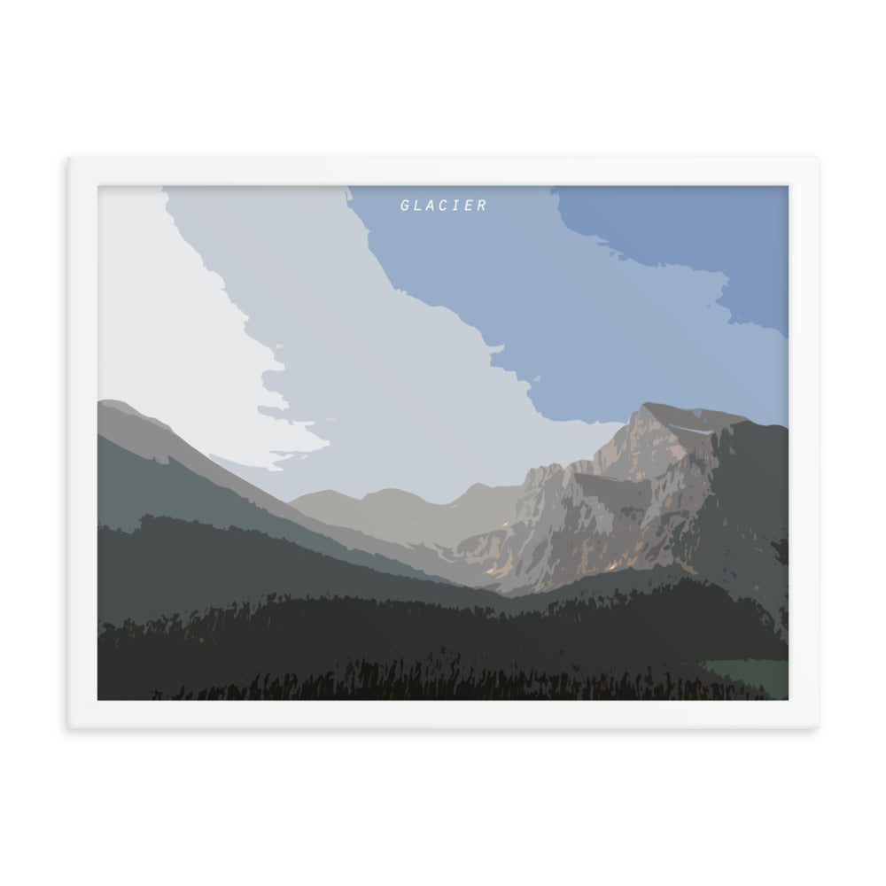 Glacier Valley - Wood Framed Print