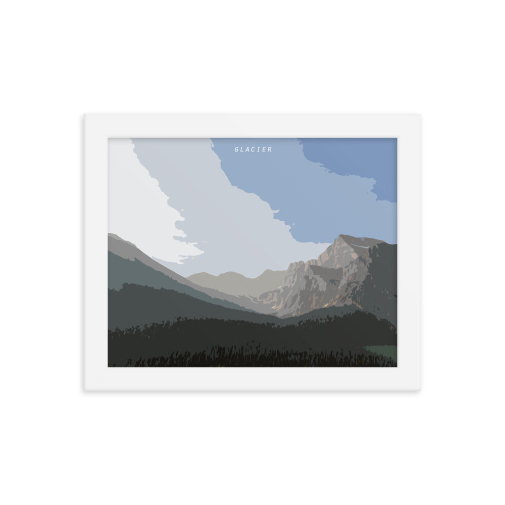 Glacier Valley - Wood Framed Print