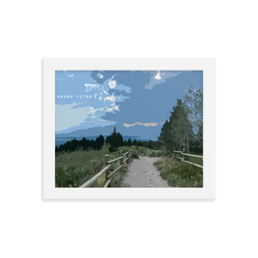 Grand Teton from Signal Mountain - Wood Framed Print