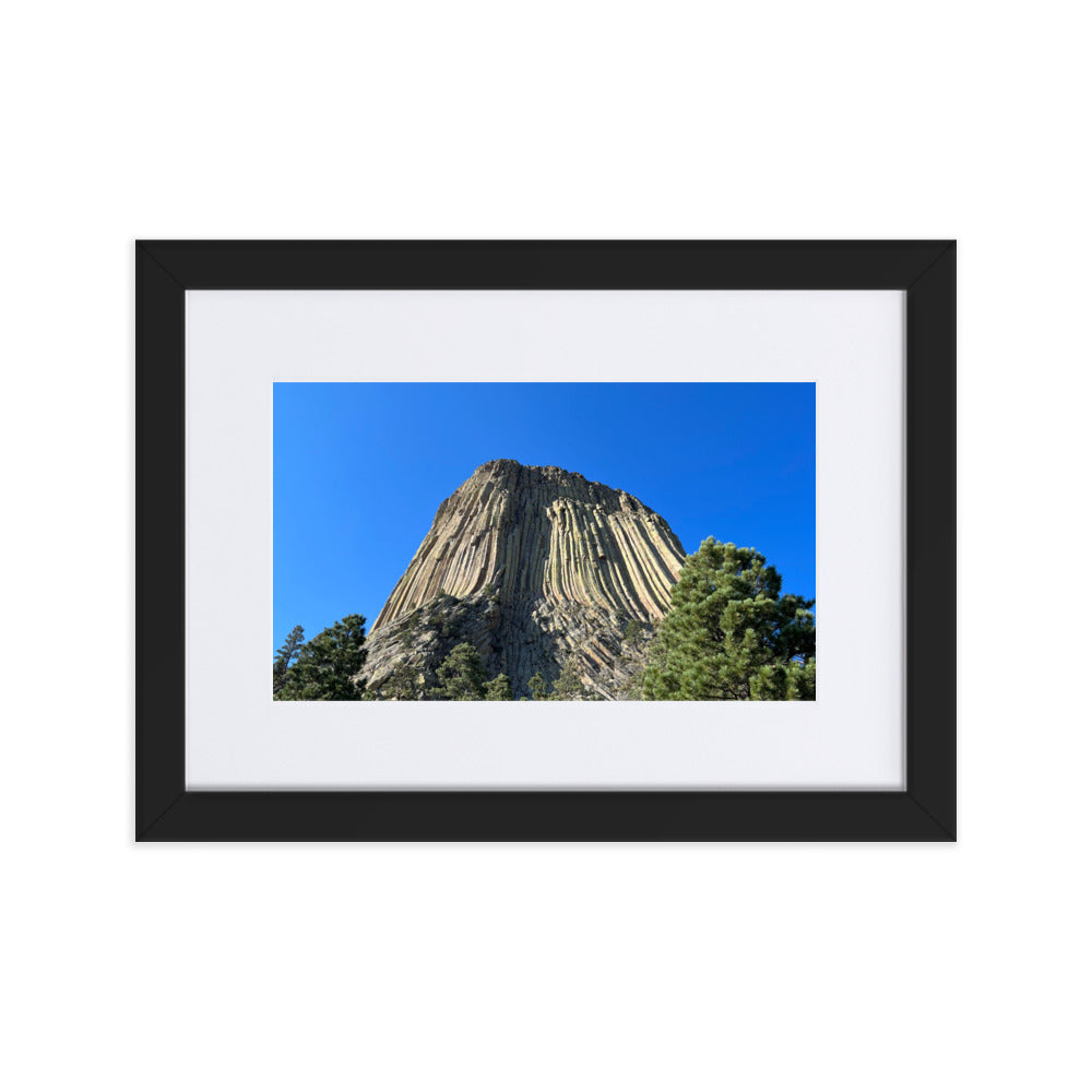 Bear Lodge Butte Photograph Print in Mat and Frame