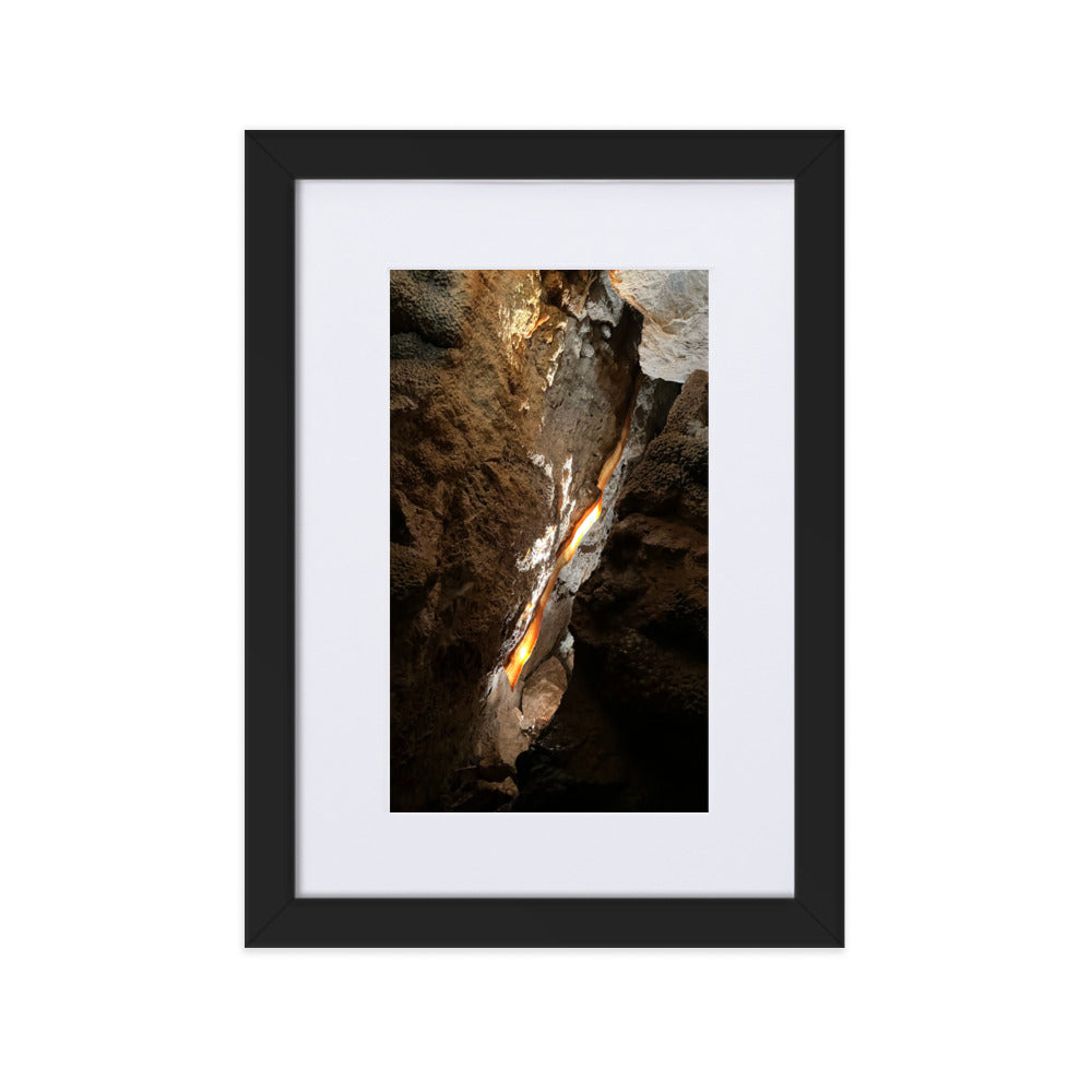 Jewel Cave Bacon Vein Photograph Print in Mat and Frame