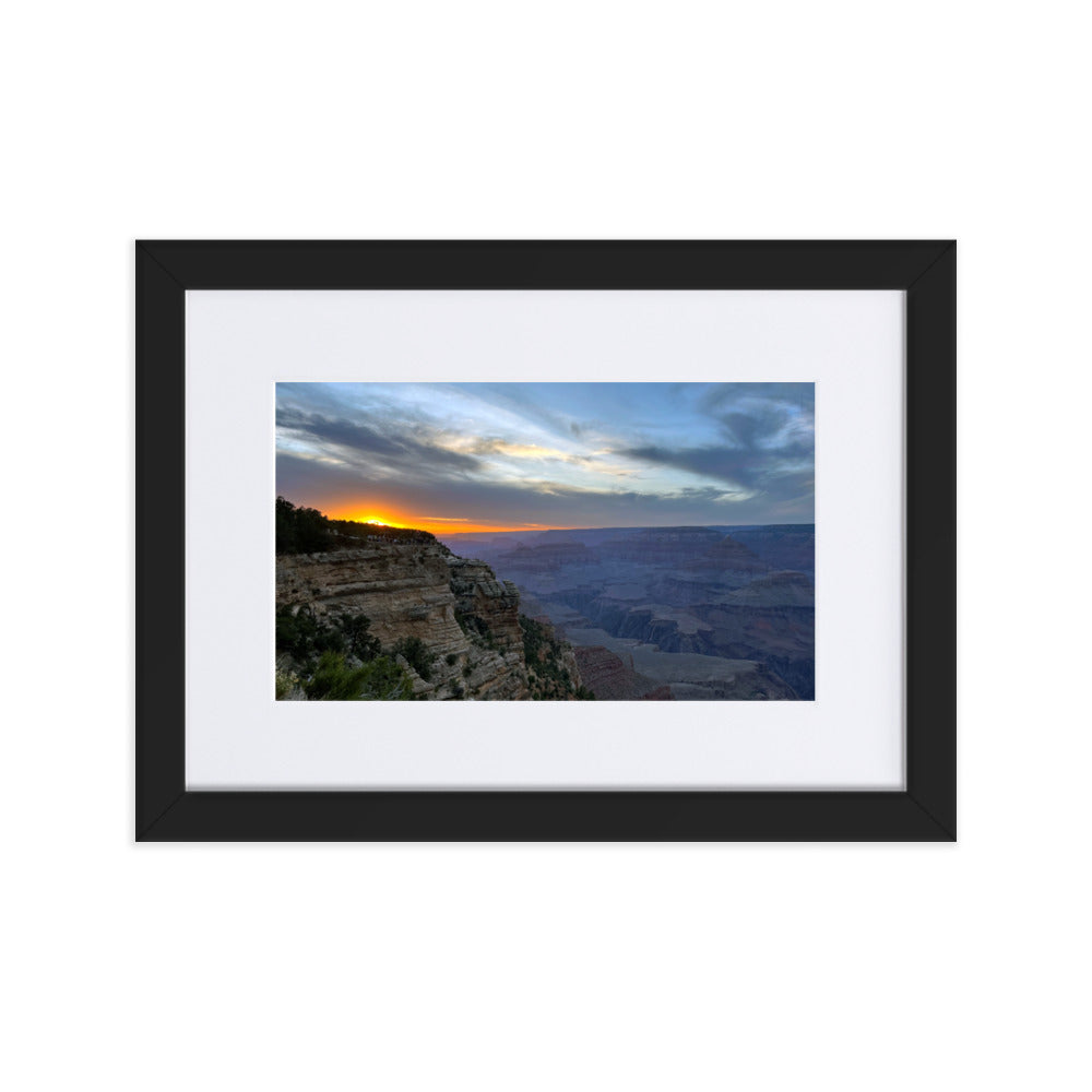 Grand Canyon Sunset Photograph Print in Mat and Frame