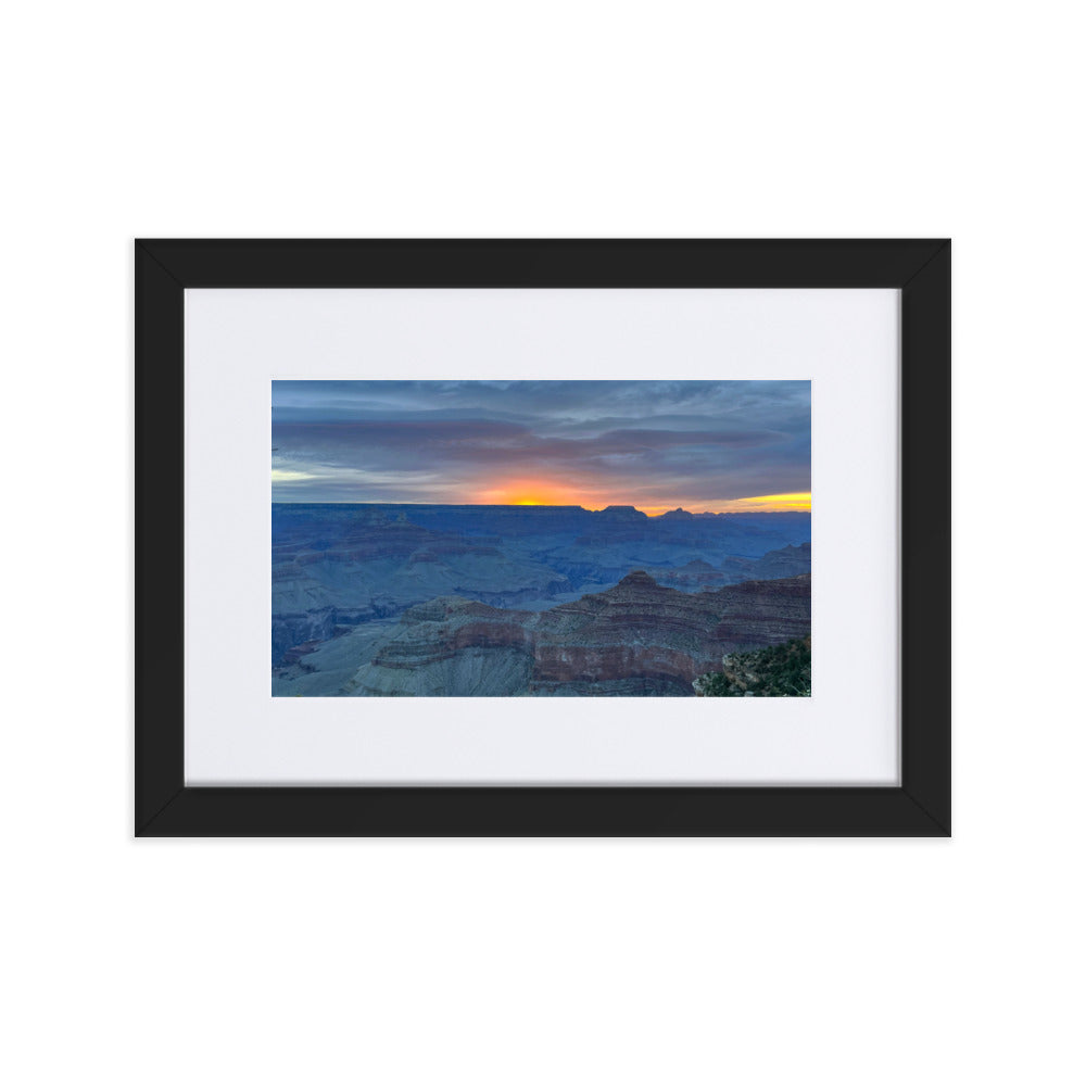 Grand Canyon Dusk Photograph Print in Mat and Frame