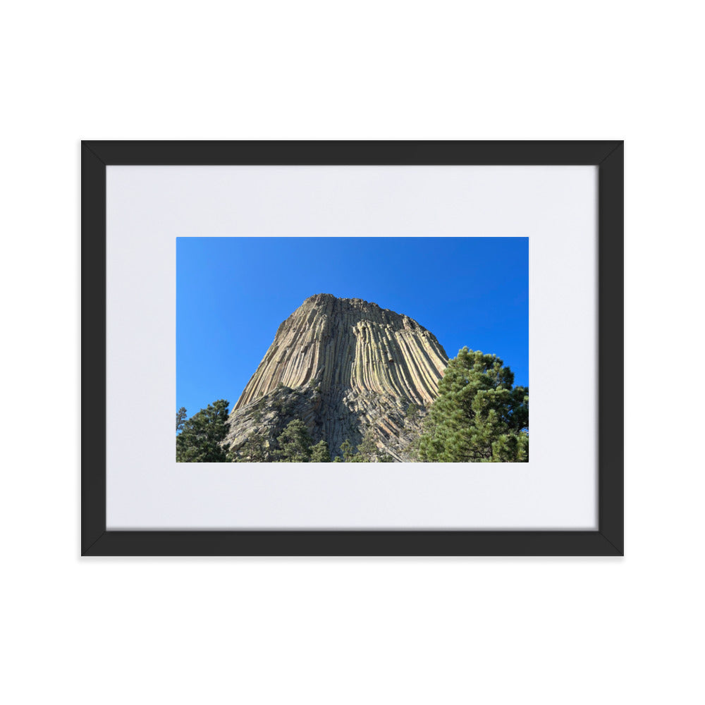 Bear Lodge Butte Photograph Print in Mat and Frame