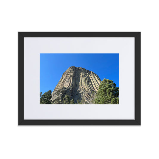 Bear Lodge Butte Photograph Print in Mat and Frame