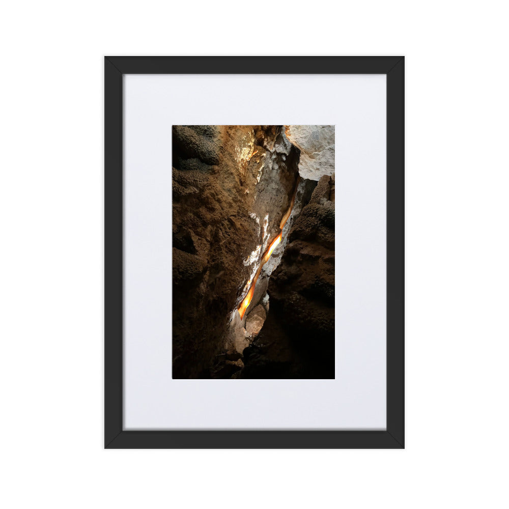 Jewel Cave Bacon Vein Photograph Print in Mat and Frame