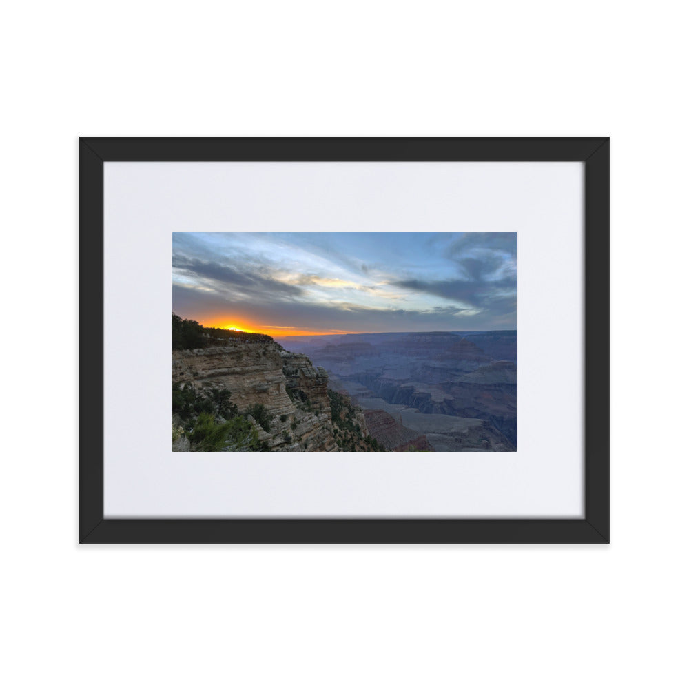 Grand Canyon Sunset Photograph Print in Mat and Frame