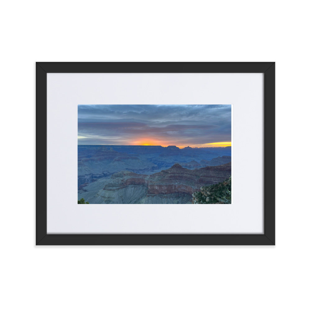 Grand Canyon Dusk Photograph Print in Mat and Frame