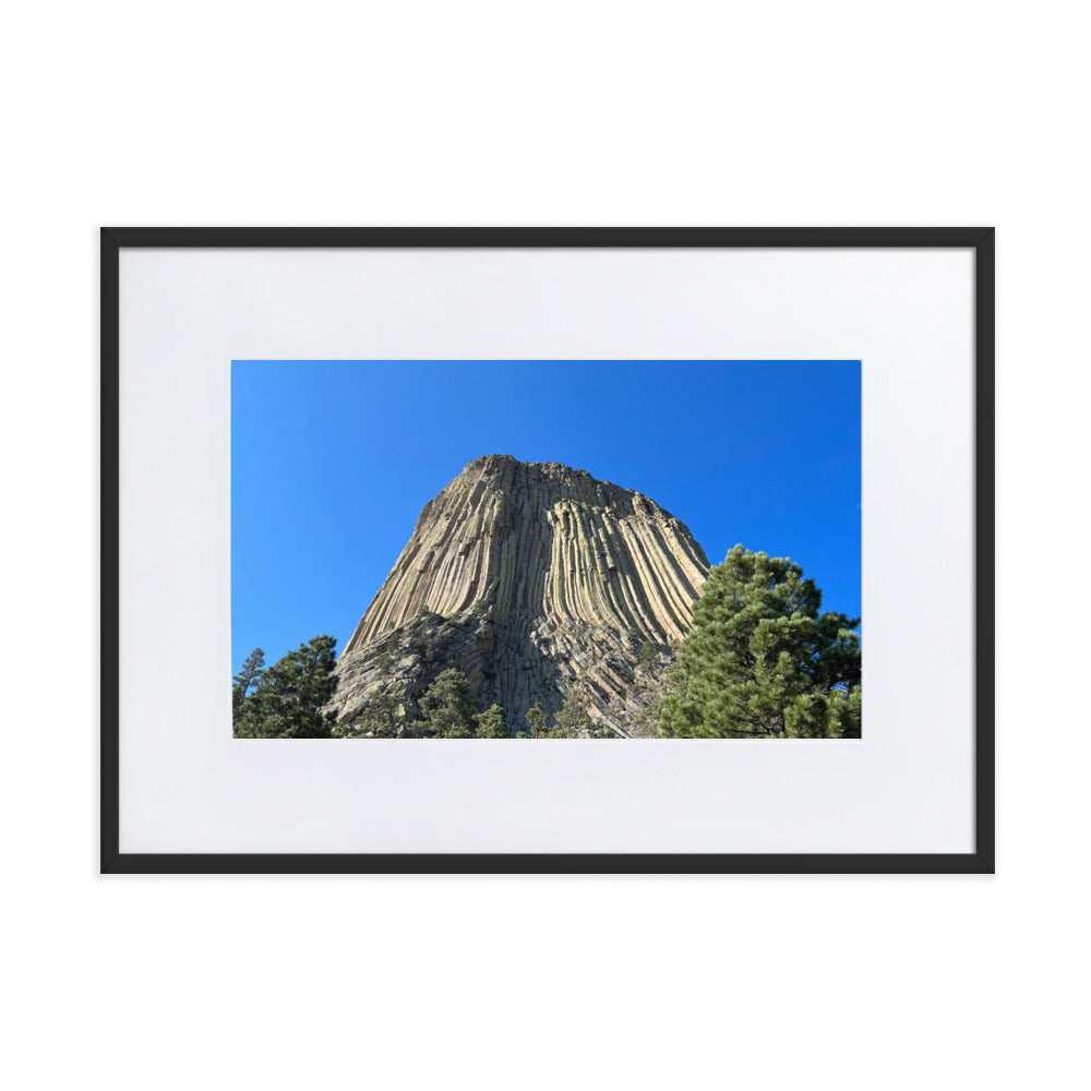 Bear Lodge Butte Photograph Print in Mat and Frame