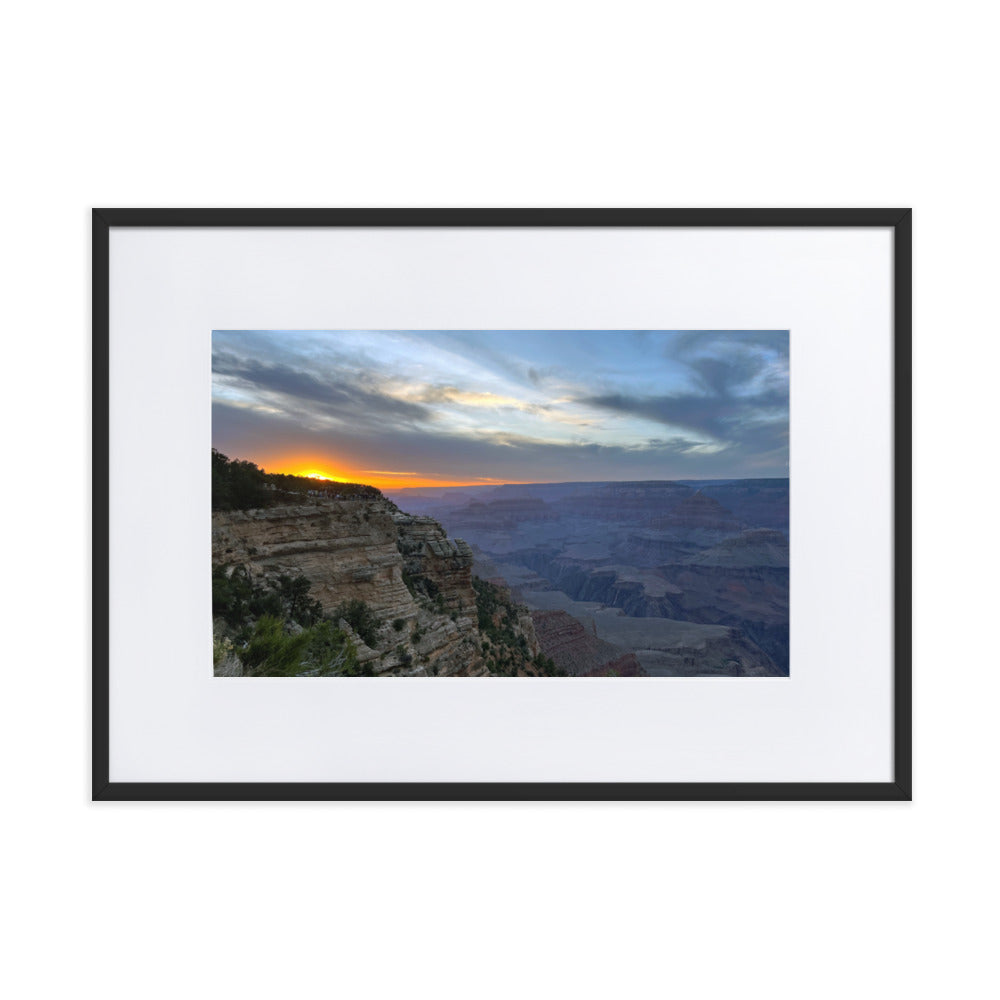 Grand Canyon Sunset Photograph Print in Mat and Frame