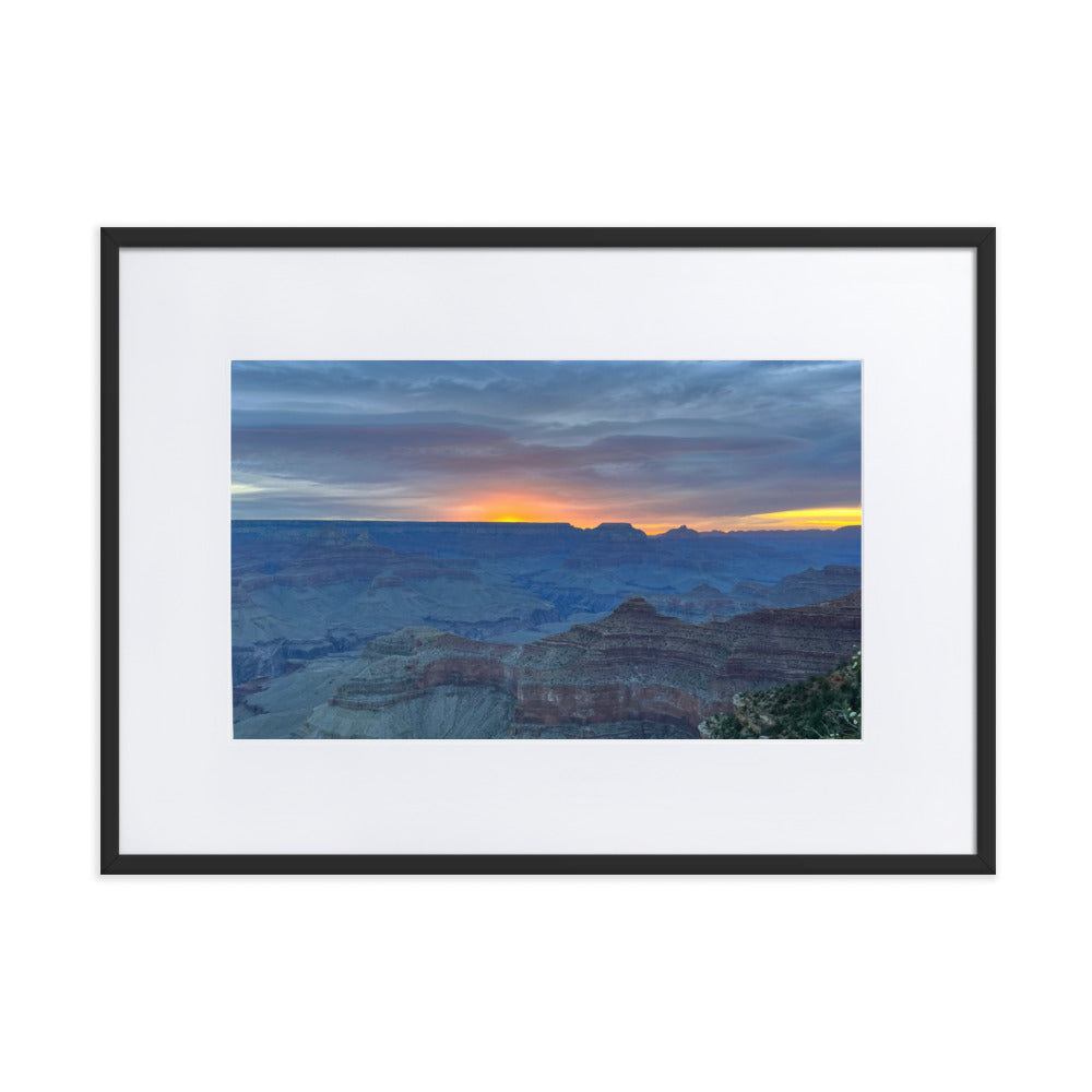 Grand Canyon Dusk Photograph Print in Mat and Frame