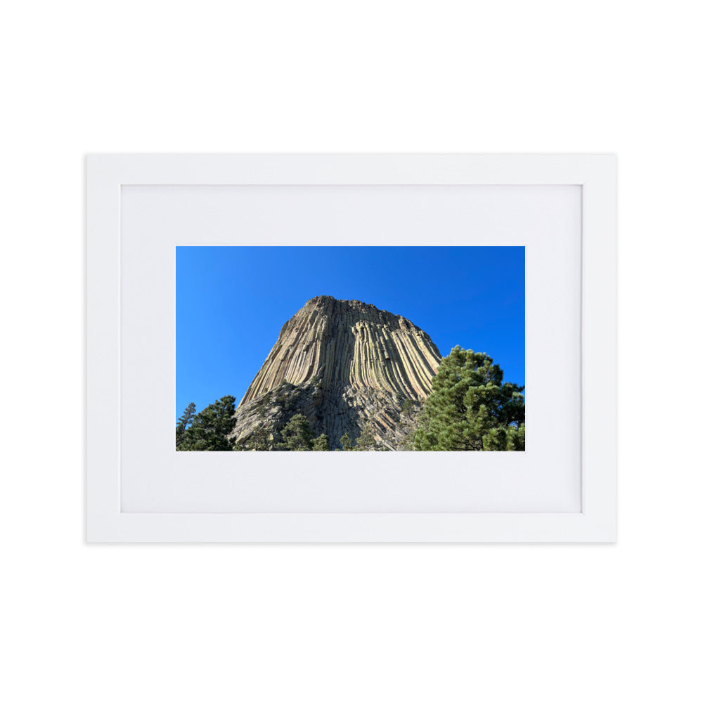 Bear Lodge Butte Photograph Print in Mat and Frame