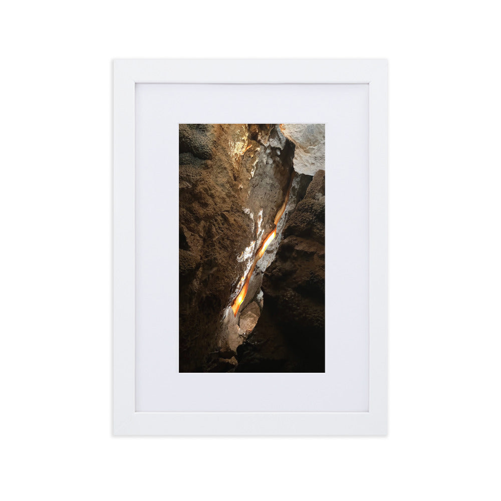 Jewel Cave Bacon Vein Photograph Print in Mat and Frame