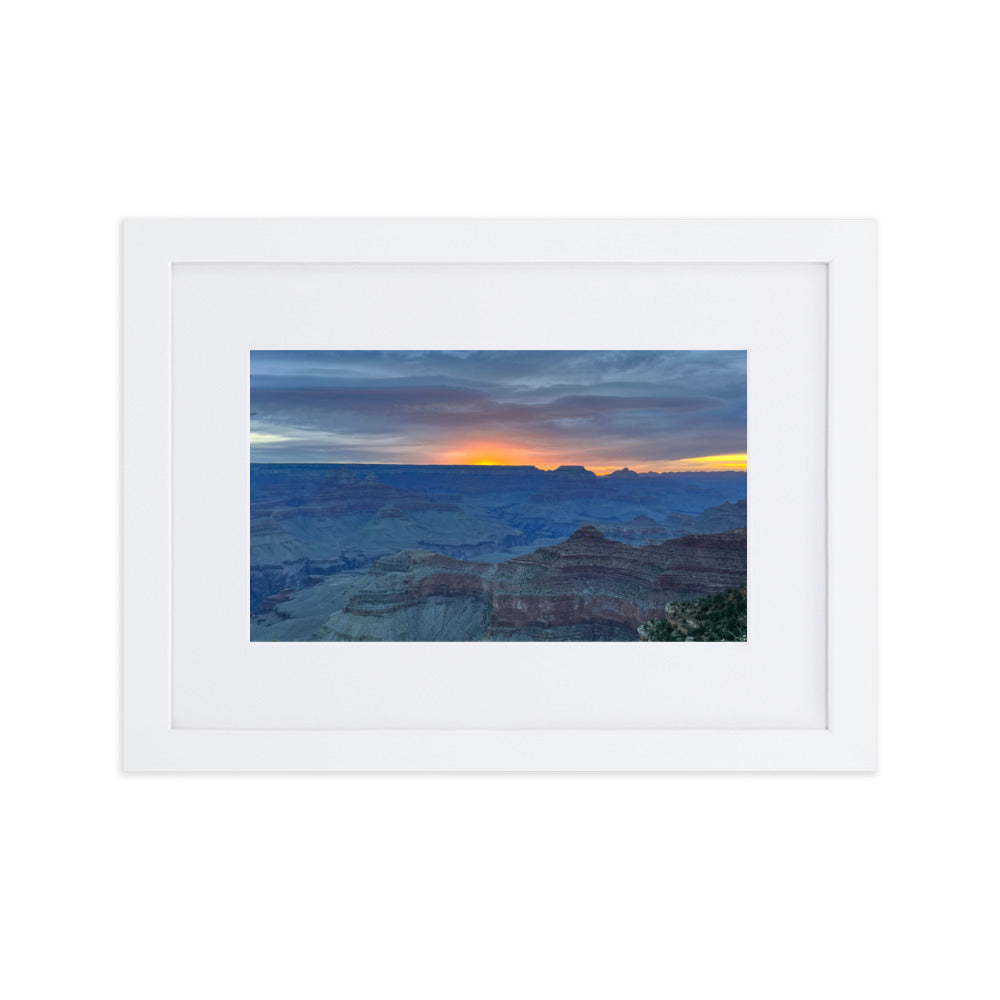 Grand Canyon Dusk Photograph Print in Mat and Frame