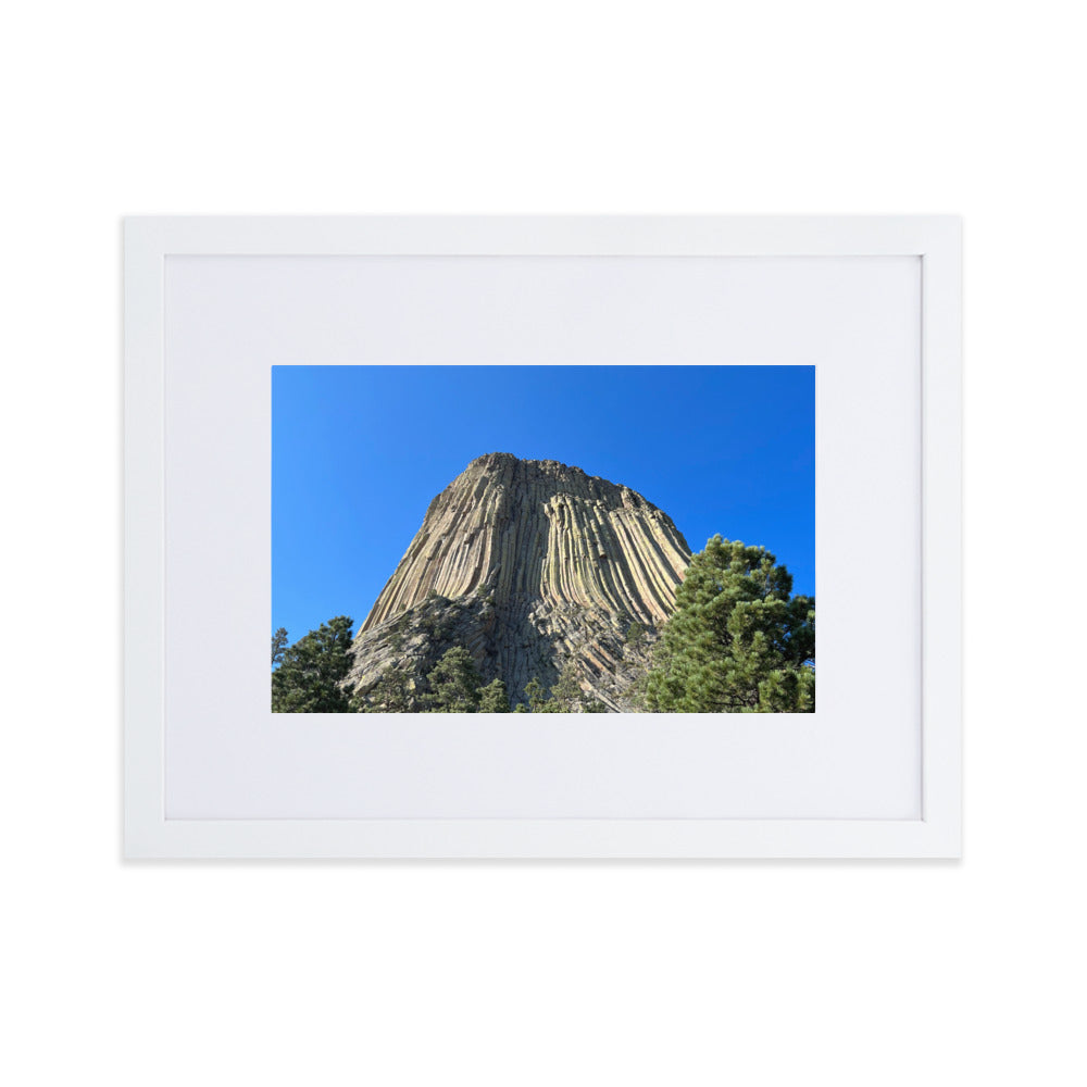 Bear Lodge Butte Photograph Print in Mat and Frame