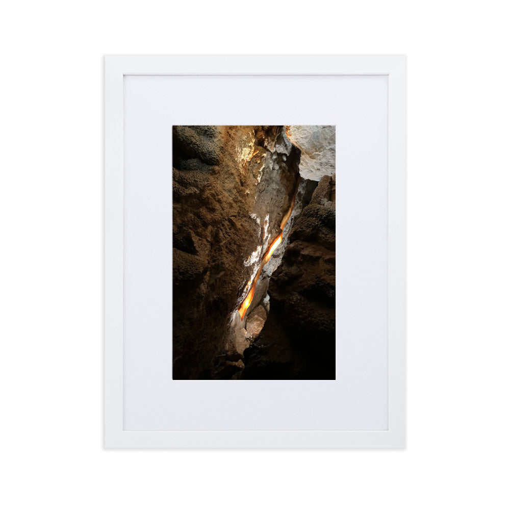 Jewel Cave Bacon Vein Photograph Print in Mat and Frame